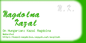 magdolna kazal business card